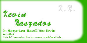 kevin naszados business card